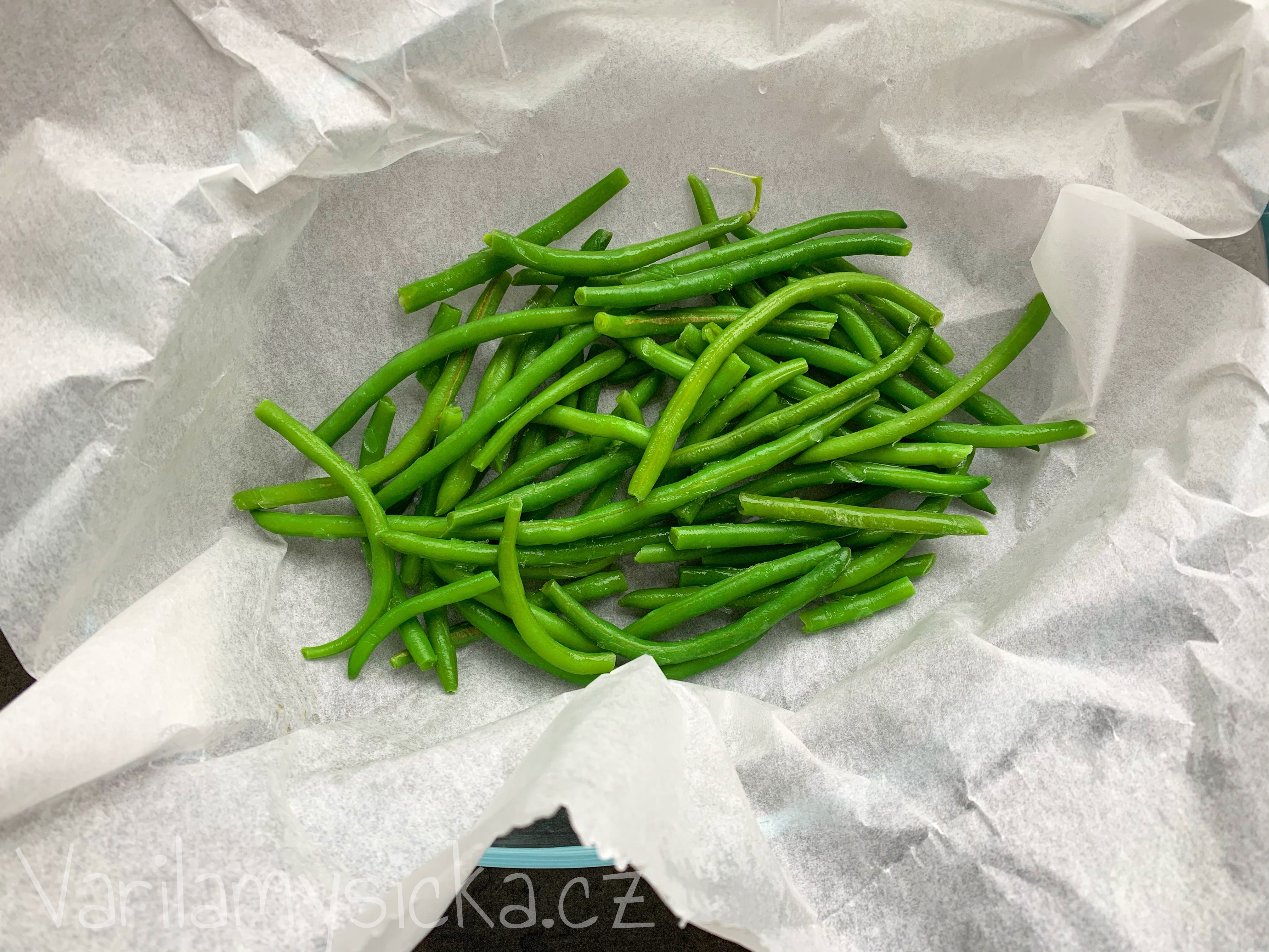 Zelené fazolky pečené