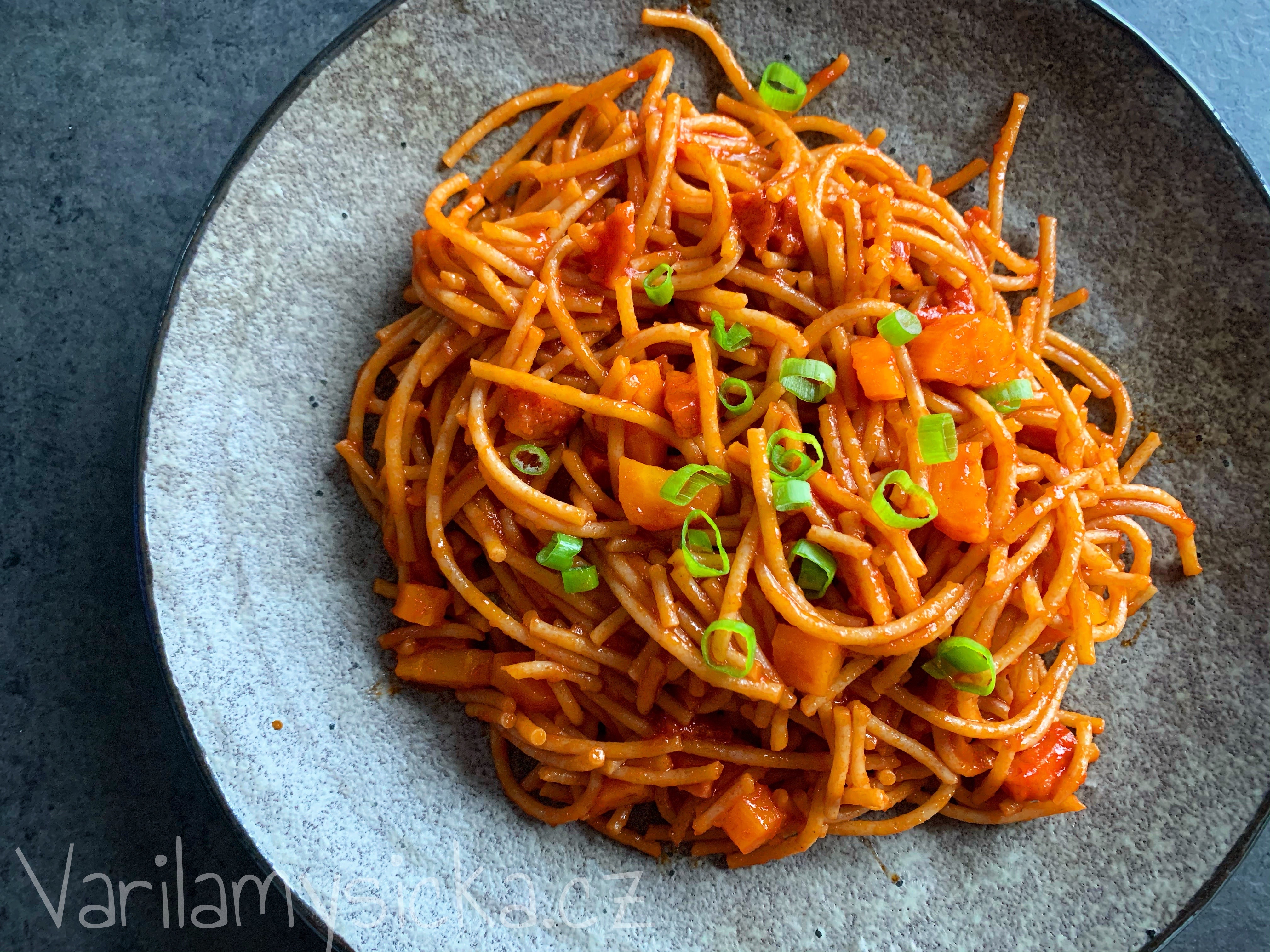 Celozrnné špagety recept