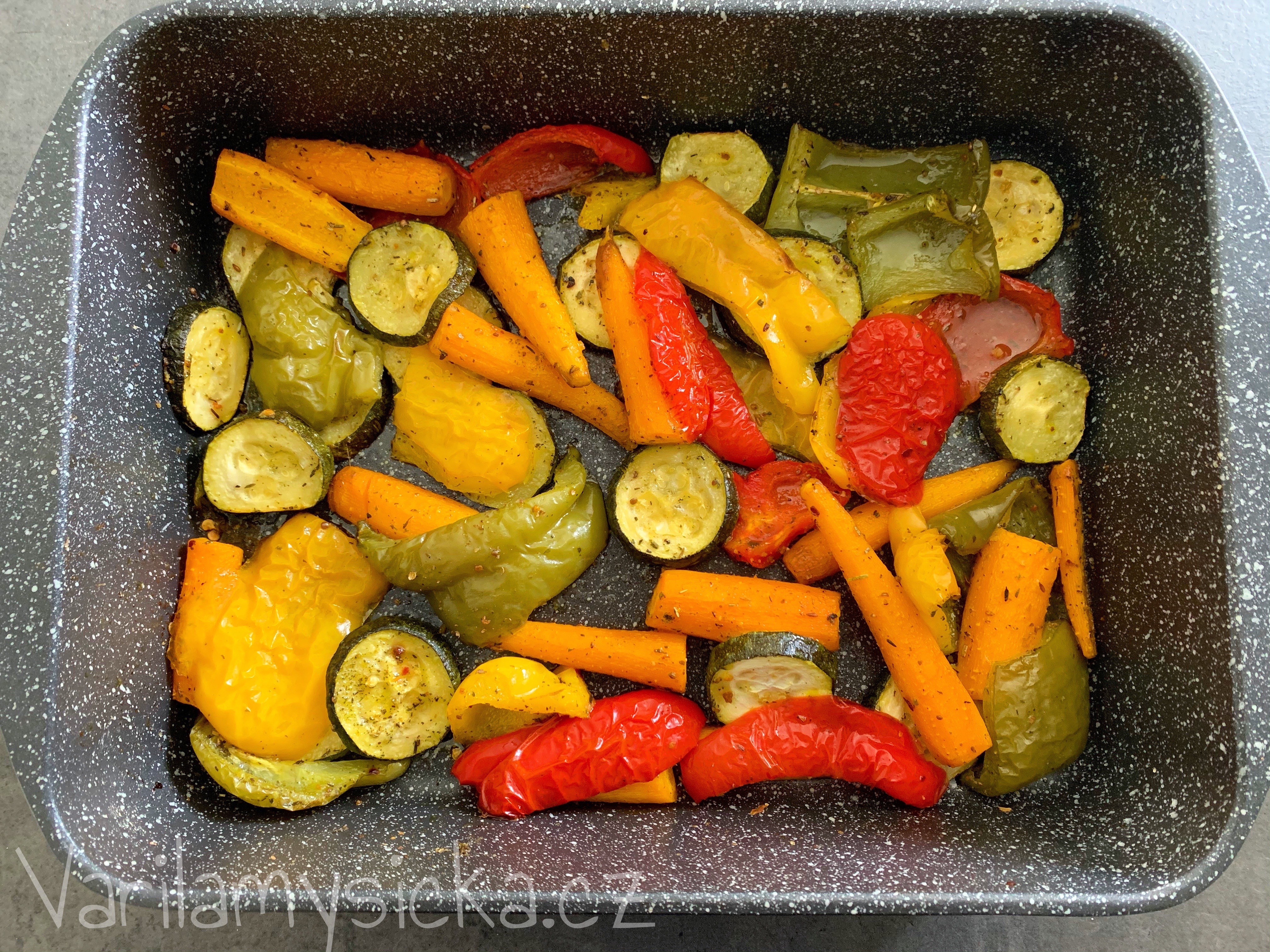 Pečená zelenina zdravá večeře